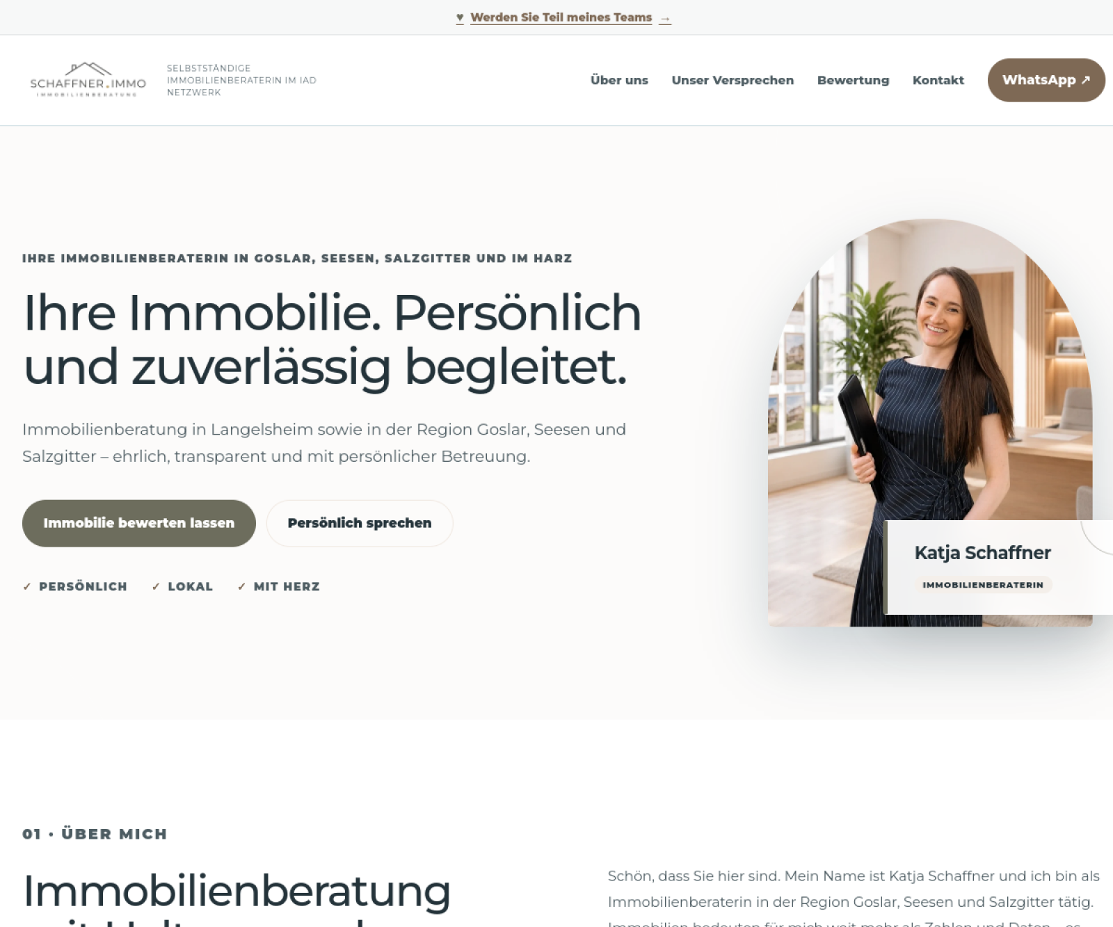 Website-Ansicht von schaffner.immo