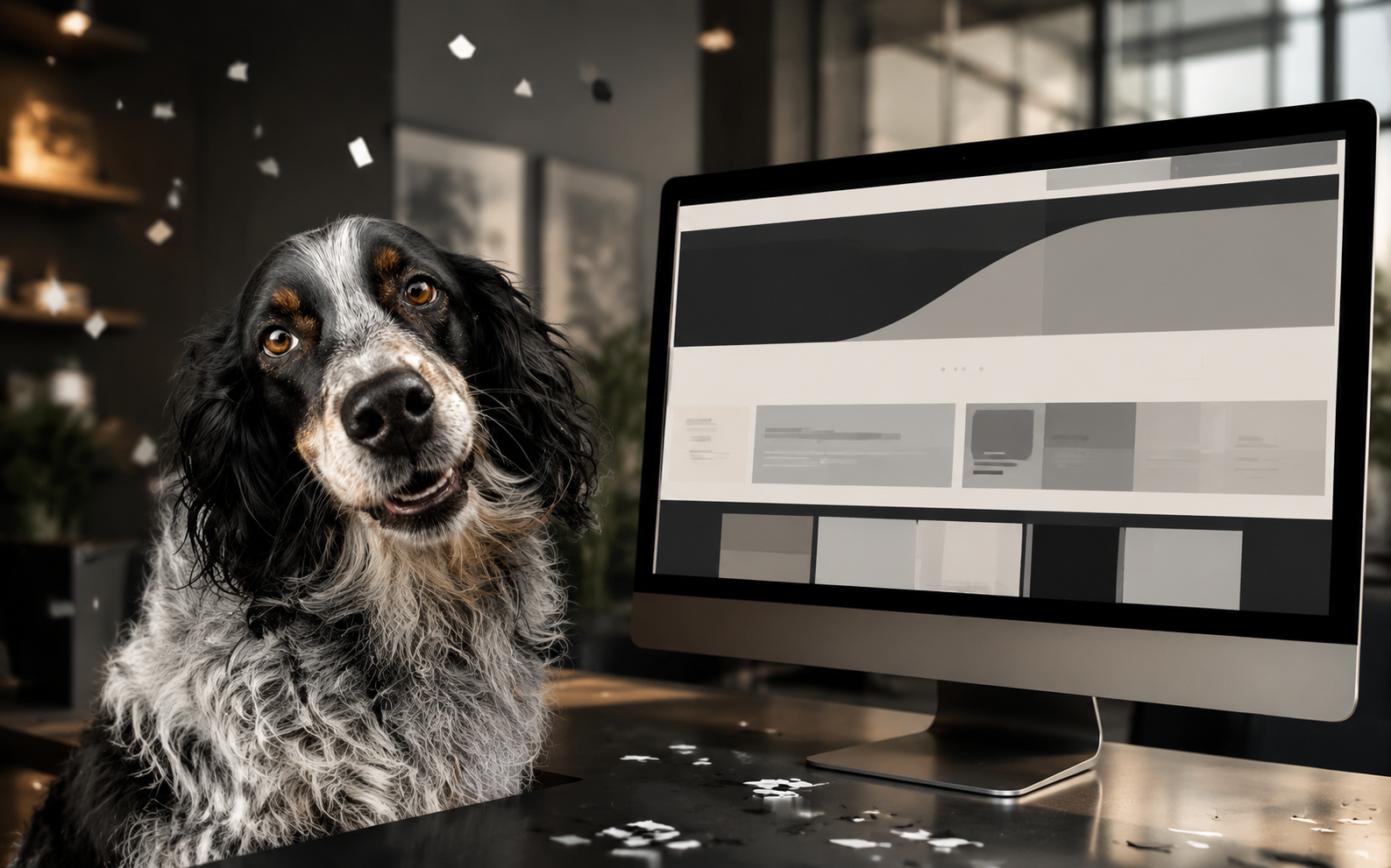 Fran feiert den erfolgreichen Website-Launch